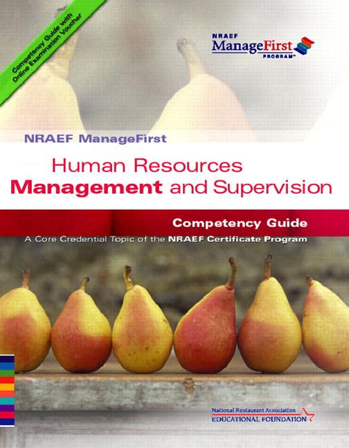 human resources management and supervision competency guide pck pap/ps edition national restaurant