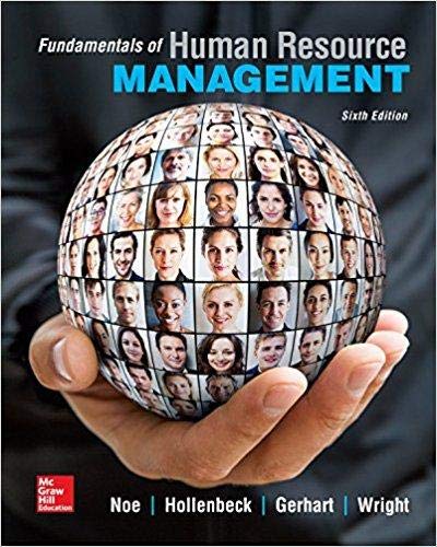fundamentals of human resource management 6th noe hollenbeck gerhart wright 1308822154, 9781308822150