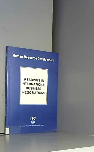 readings in international business negotiations  international trade centre unctad/wto 9291370185,