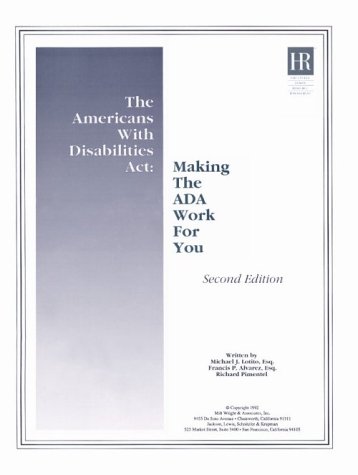 americans with disabilities act making the ada work for you 2nd edition richard pimentel, lewis jackson,