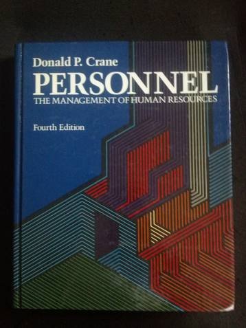 personnel the management of human resources subsequent edition crane, donald p. 0534058744, 9780534058746