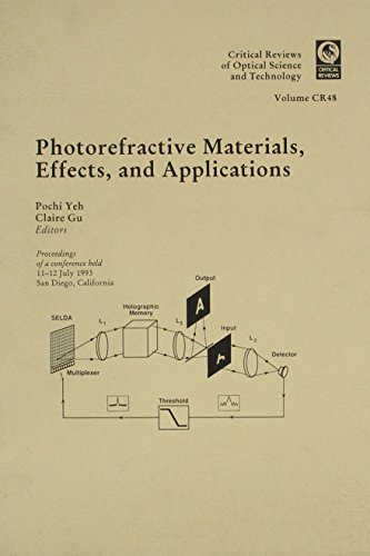 photorefractive materials effects and applications proceedings of a conference held 11 12 july 1993 san diego