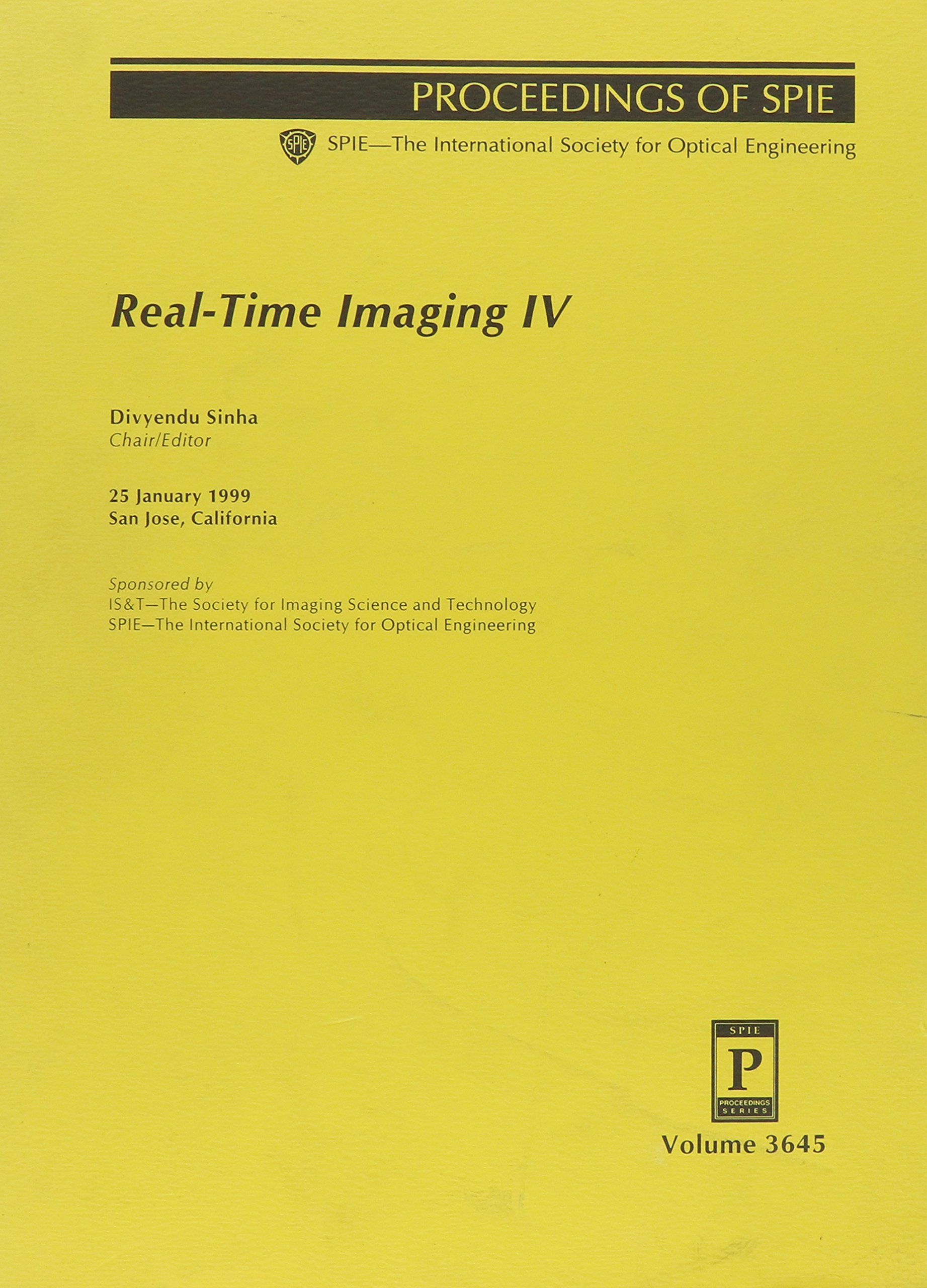 real time imaging iv 25 january 1999 san jose california new edition society of photo optical instrumentation