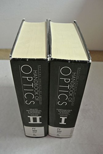 handbook of optics 2 volume set 1st edition optical society of america, society, optical 0079118070,
