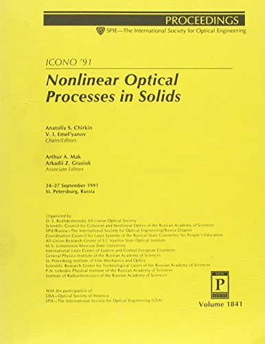 nonlinear optical processes in solids  icono 91 (1991 : saint petersburg, russia), chirkin, anatoliĭ