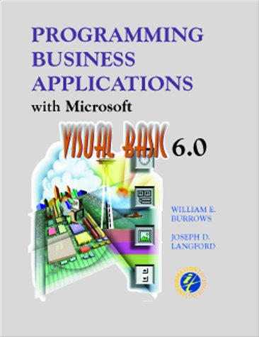 programming business applications with microsoft visual basic 6 0 3rd bk& cdr edition burrows 0072384395,