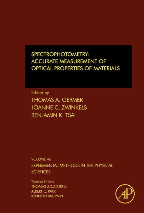 spectrophotometry accurate measurement of optical properties of materials 1st edition germer, thomas a.