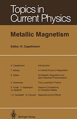 metallic magnetism i 1st edition capellmann, h. (ed.), et al. 3540168591, 9783540168591