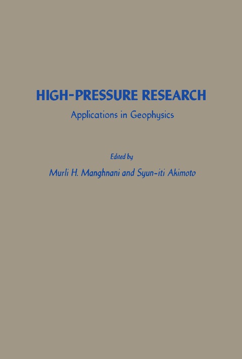 high pressure research applications in geophysics 2nd edition murli h. manghnani, syun iti akimoto