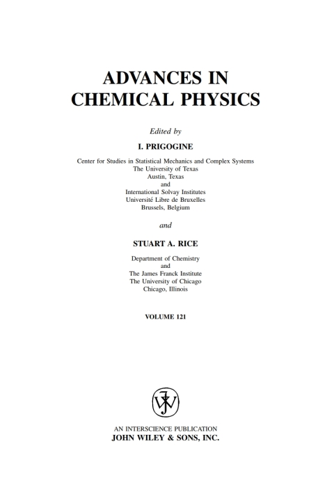 advances in chemical physics a06  i. prigogine and  stuart rice 0471619671, 9780471619673