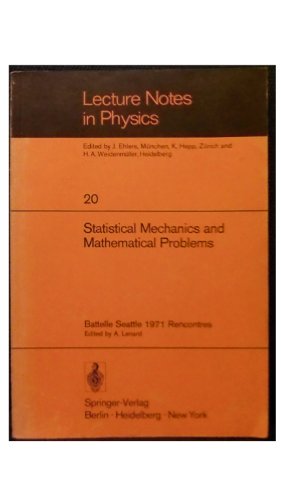statistical mechanics and mathematical problems battelle seattle 1971 rencontres  lenard, a. (ed) 0387061940,