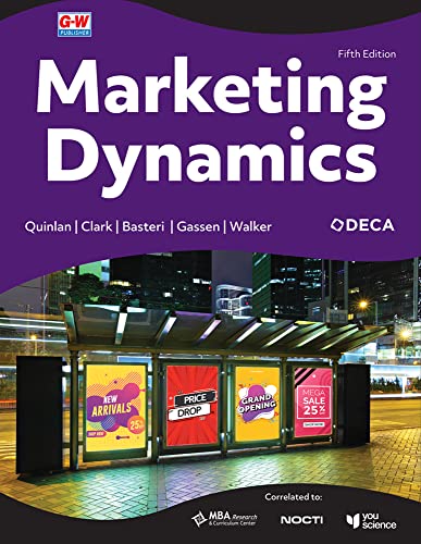 marketing dynamics 5th edition quinlan, cindy, clark, brenda, glendall basteri, cynthia, gassen, chris,