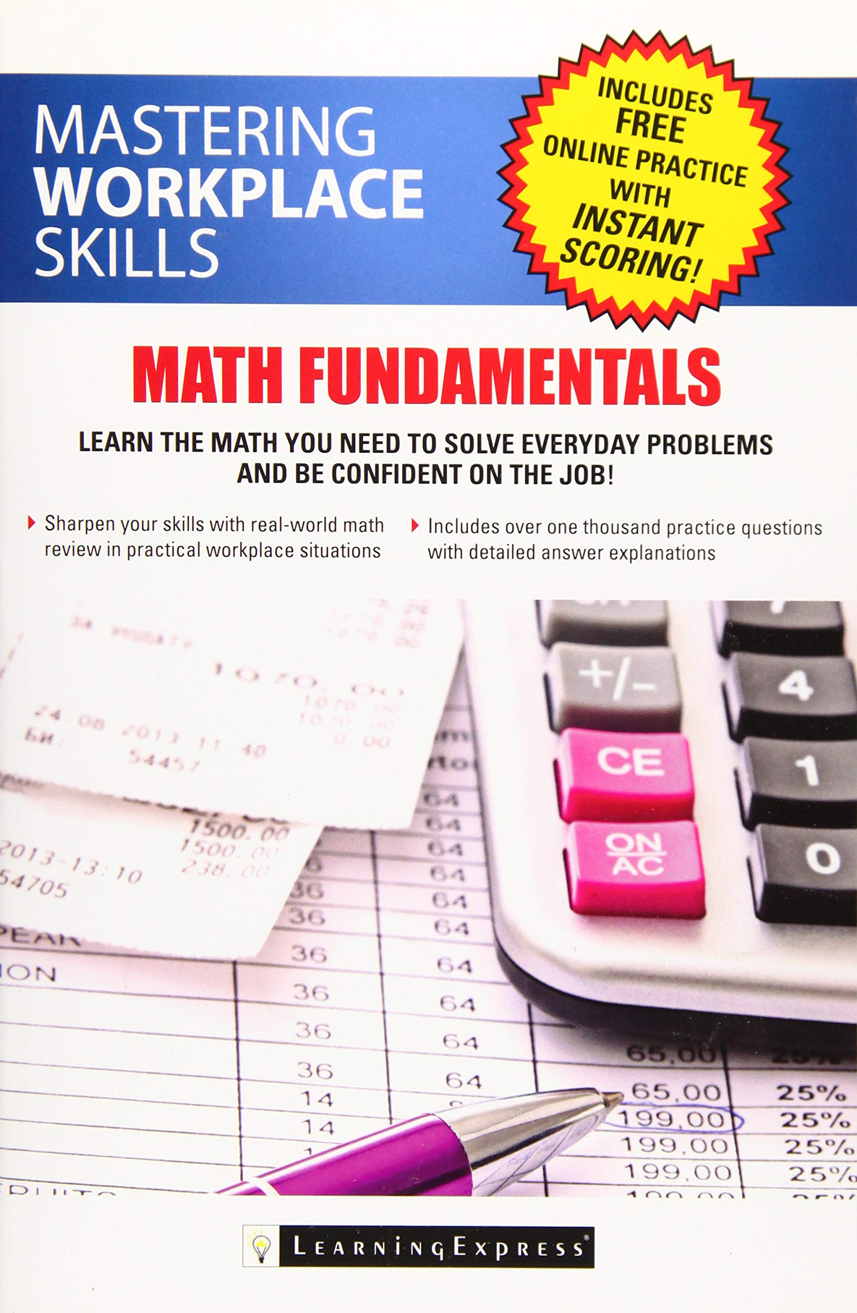 mastering workplace skills math fundamentals learningexpress 1611030196, 9781611030198