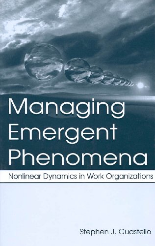 managing emergent phenomena nonlinear dynamics in work organizations 1st edition guastello, stephen j.