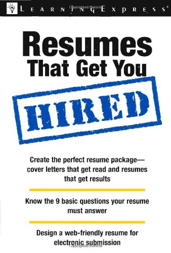 resumes that get you hired  learningexpress editors 1576855503, 9781576855508