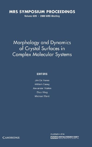morphology and dynamics of crystal surfaces in complex molecular systems volume 620 1st edition elias vlieg,