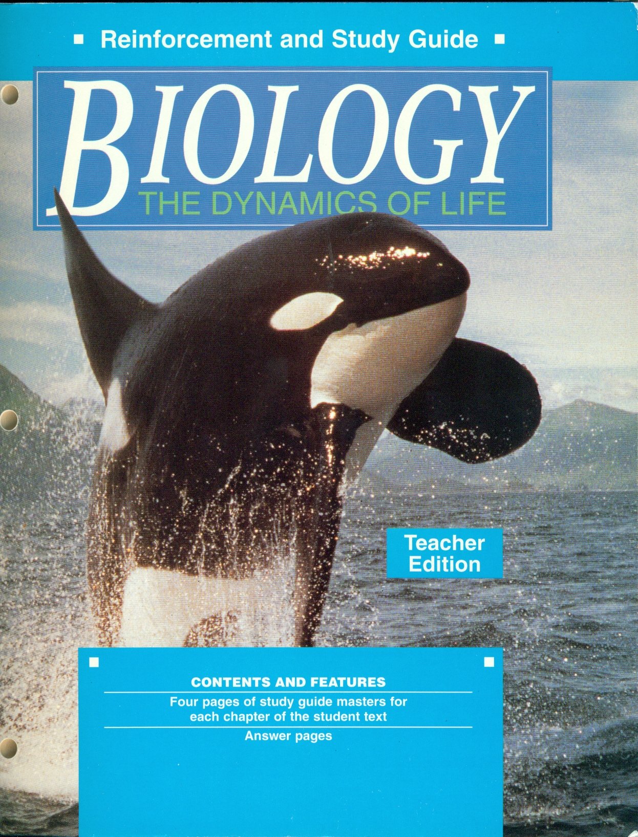 biology the dynamics of life reinforcement and study guide teacher edition  glencoe/mcgraw hill 0028254511,