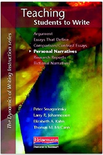 teaching students to write personal narratives  smagorinsky, peter, johannessen, larry r., kahn, elizabeth,