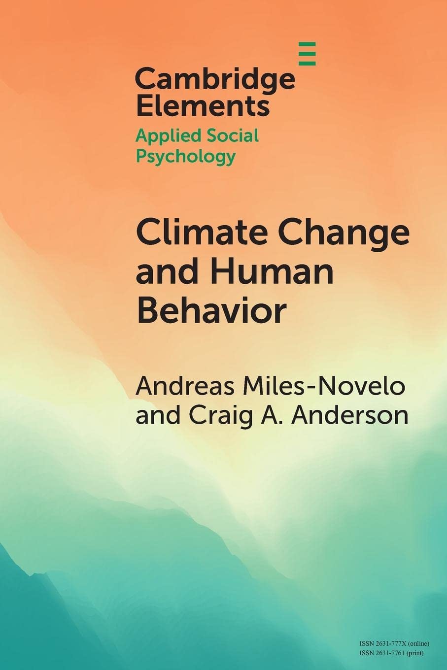 climate change and human behavior new edition miles novelo, andreas 1108948677, 9781108948678