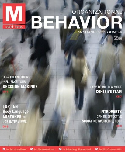 m organizational behavior plus 2nd edition mcshane, steven, von glinow, mary 0077801962, 9780077801960