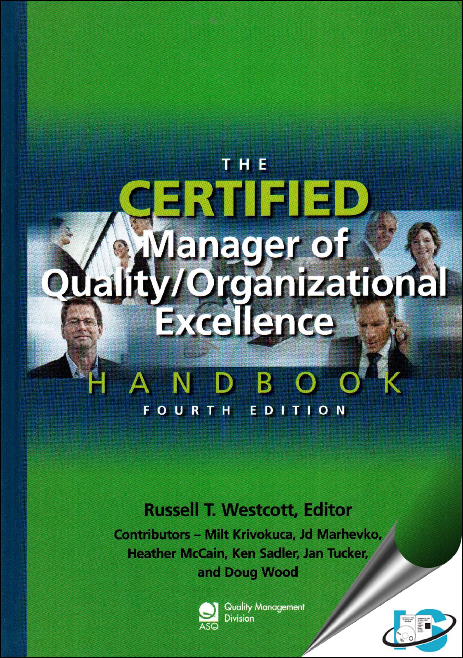 the certified manager of quality/organizational excellence handbook edition 4th edition russell t. westcott