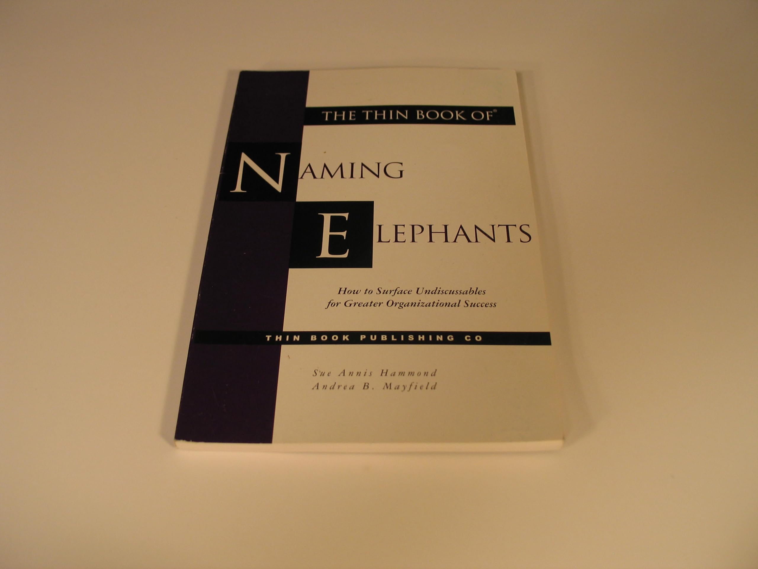 the thin book of naming elephants how to surface undiscussables for greater organizational success  hammond,