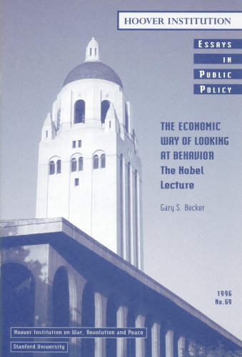the economic way of looking at behavior the nobel lecture  becker, gary s. 0817957421, 9780817957421
