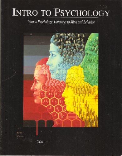 intro to psychology gateways to mind and behavior 10th edition johnson/vandeventer 0534093671, 9780534093679