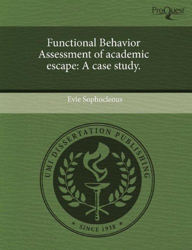 functional behavior assessment of academic escape  evie sophocleous 1243439386, 9781243439383