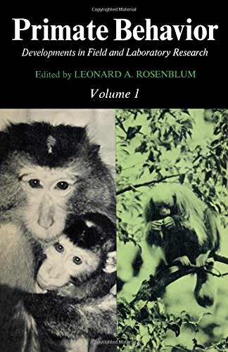 primate behavior developments in field and laboratory research 1st edition leonard a. rosenblum 012534001x,