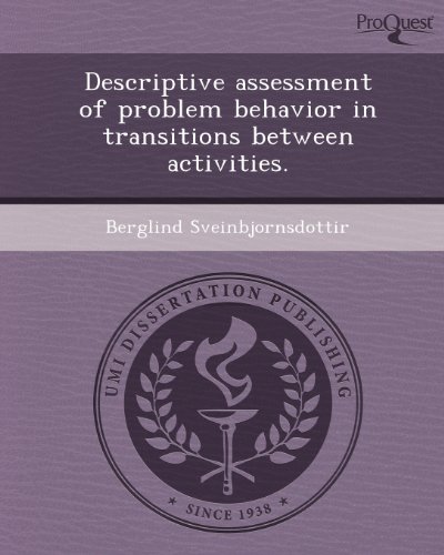 descriptive assessment of problem behavior in transitions between activities  berglind sveinbjornsdottir