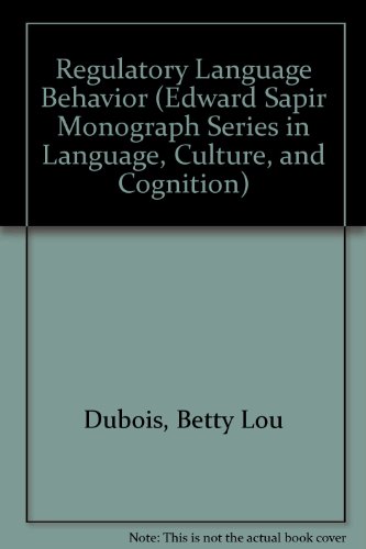 regulatory language behavior  betty lou dubois 0933104197, 9780933104198