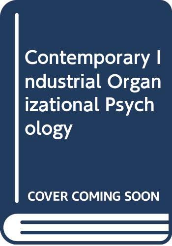 contemporary industrial/organizational psychology 2nd 2nd edition jewell, l. n., siegall, marc 0314584099,