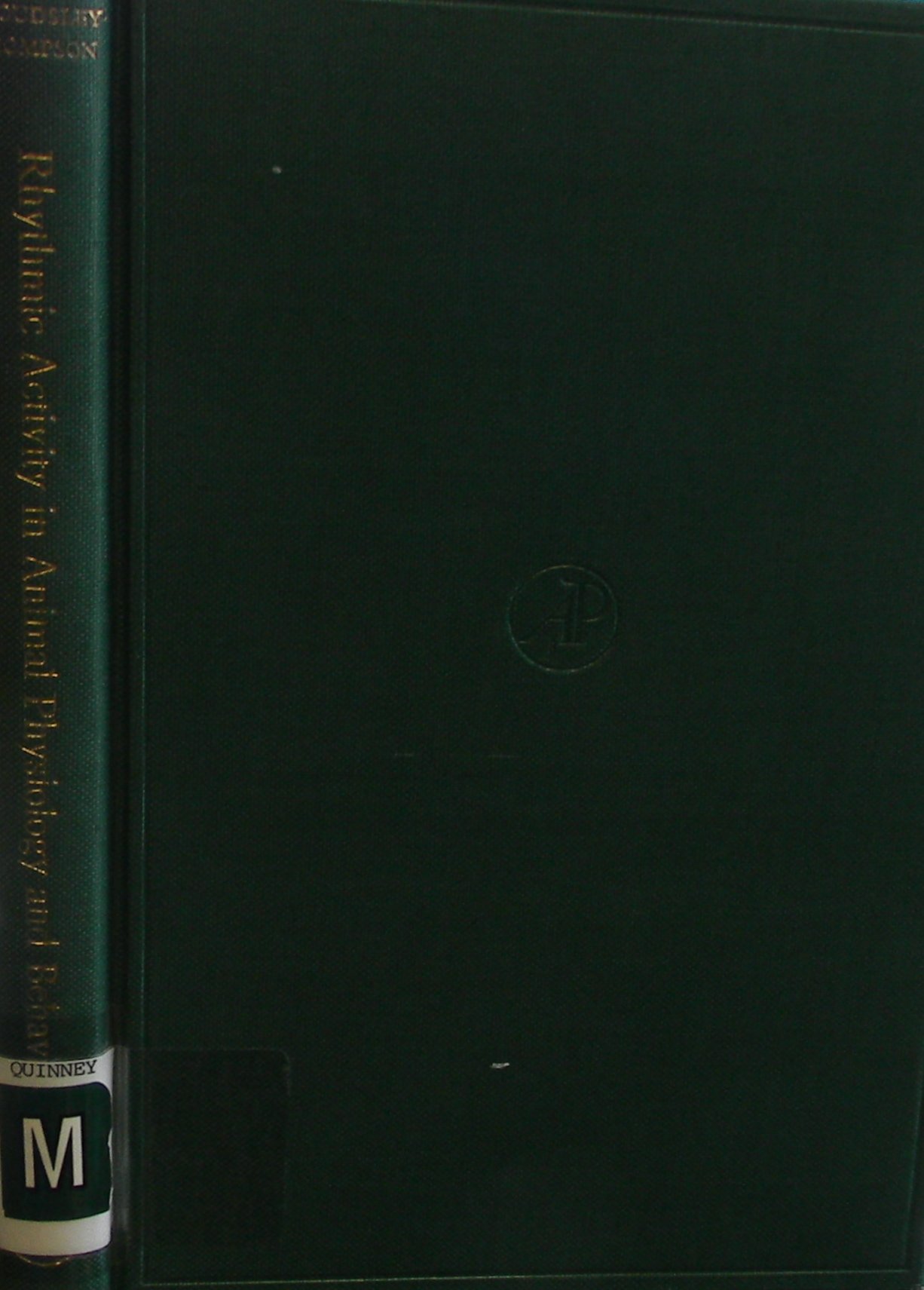 rhythmic activity in animal physiology and behavior 1st edition cloudsley thompson, j. l. 0121766500,