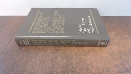 international review of industrial and organizational psychology 1993 volume 8 1st edition cary l. cooper and