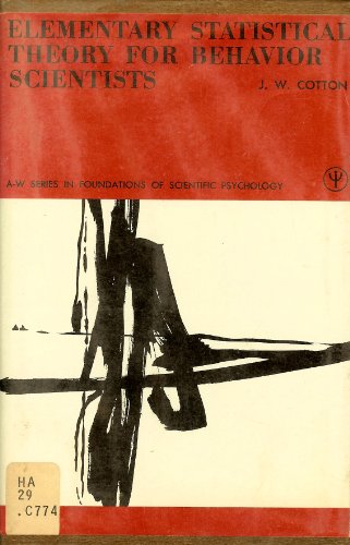 elementary statistical theory for behavior scientists  john cotton 0201012154, 9780201012156