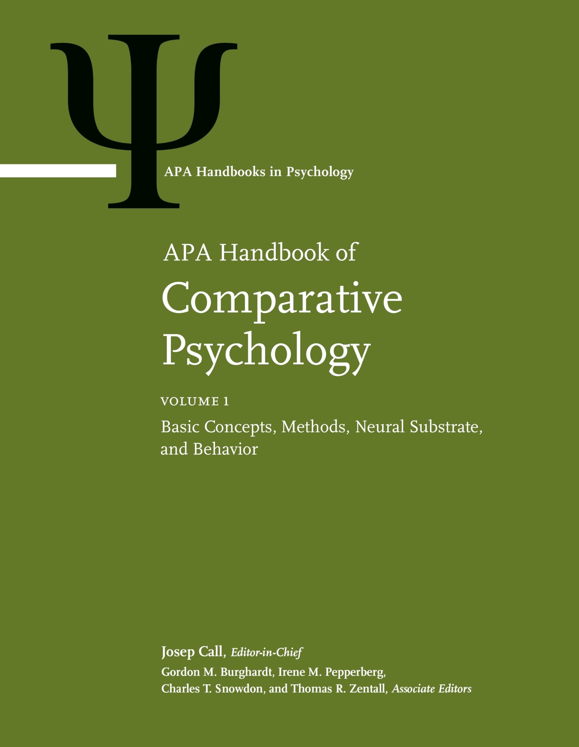 apa handbook of comparative psychology vol 1 basic concepts methods neural substrate and behavior vol 2