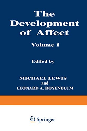 the development of affect 1st edition lewis, michael, rosenblum, leonard a. 030634341x, 9780306343414