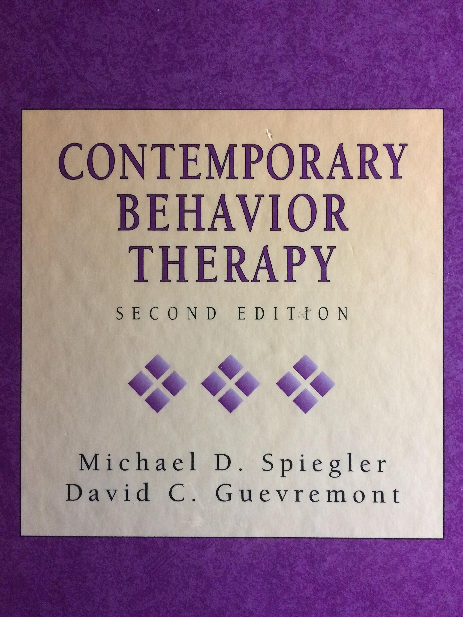 contemporary behavior therapy 2nd 2nd edition spiegler, michael d., guevremont, david c. 0534129900,
