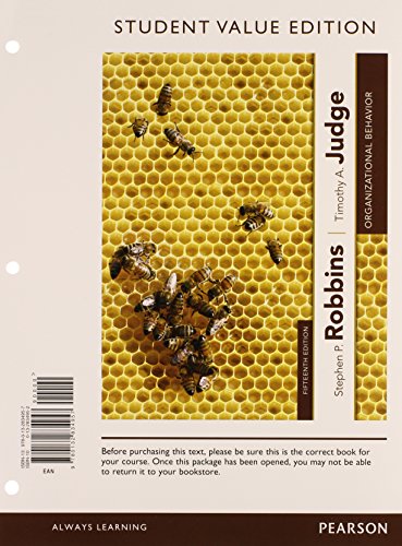 organizational behavior + new mymanagementlab with pearson + self assessment library 3 4 lslf/psc/p edition