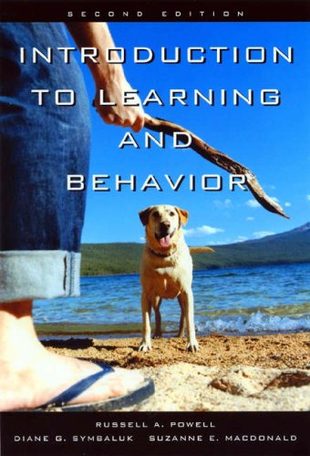introduction to learning and behavior 2nd edition powell, russell a., symbaluk, diane g., macdonald, suzanne