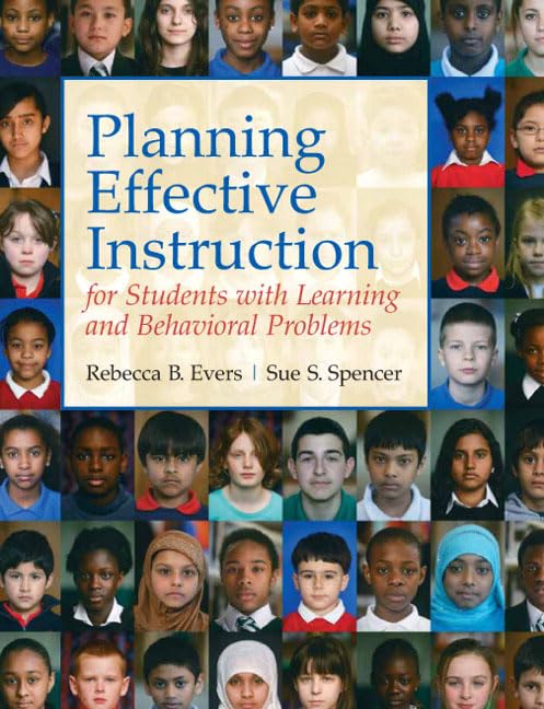 planning effective instruction for students with learning and behavior problems 1st edition evers, rebecca