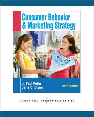 consumer behavior and marketing strategy 9th edition 9th edition peter olsen 0071267816, 9780071267816