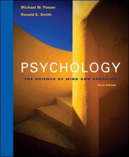 psychology the science of mind and behavior with in psych cd rom and powerweb 3rd edition passer, michael w.,