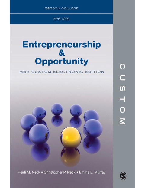 custom babson college eps7200 entrepreneurship and opportunity mba custom electronic edition 1st edition sage