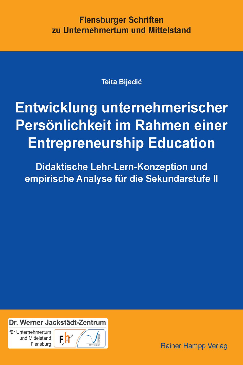 entwicklung unternehmerischer pers nlichkeit im rahmen einer entrepreneurship education didaktische lehr lern