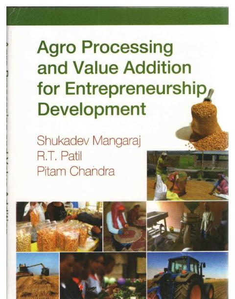 agro processing and value addition for entrepreneurship development 1st edition shukadev mangaraj, r. t.