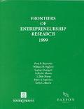 frontiers of entrepreneurship research 1999 proceedings of the 19th annual entrepreneurship research