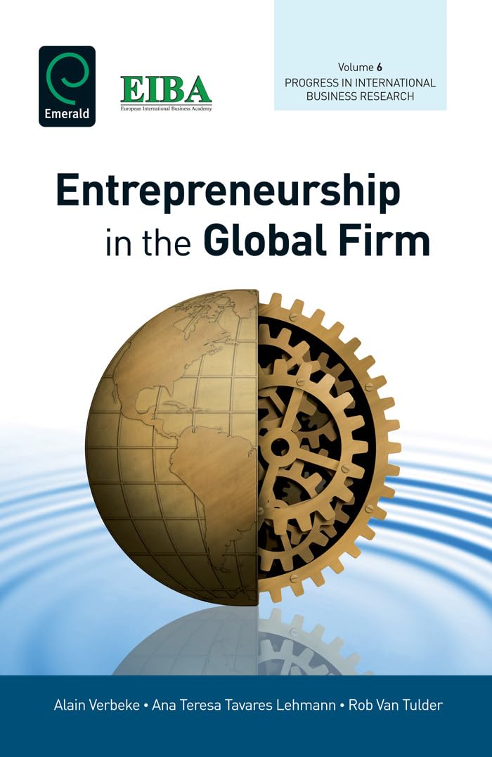 entrepreneurship in the global firm  alain verbeke 1780521146, 9781780521145