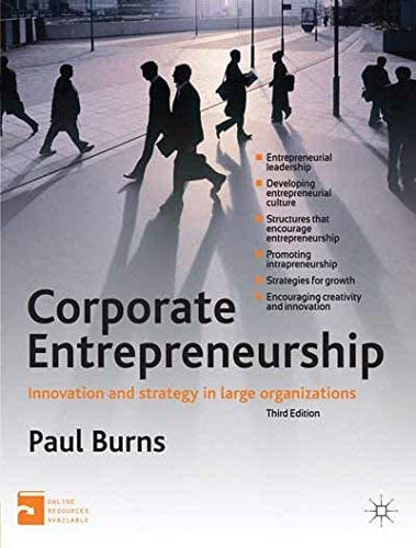 corporate entrepreneurship 3rd edition paul burns 1137483660, 9781137483669